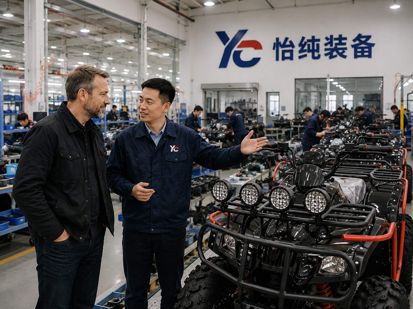 Danish customer visiting Yichun Equipment