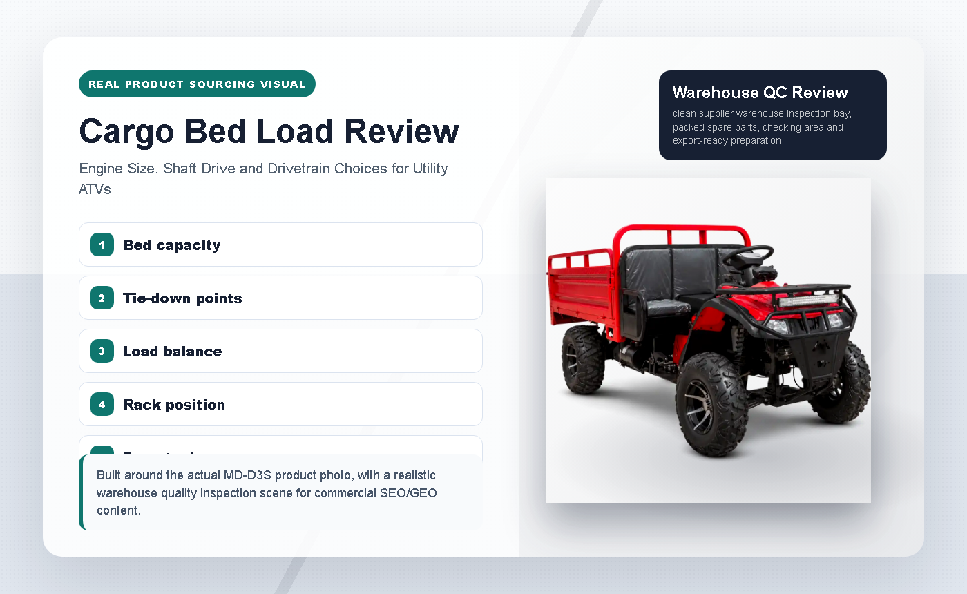 Engine Size, Shaft Drive and Drivetrain Choices for Utility ATVs - Cargo Bed Load Review