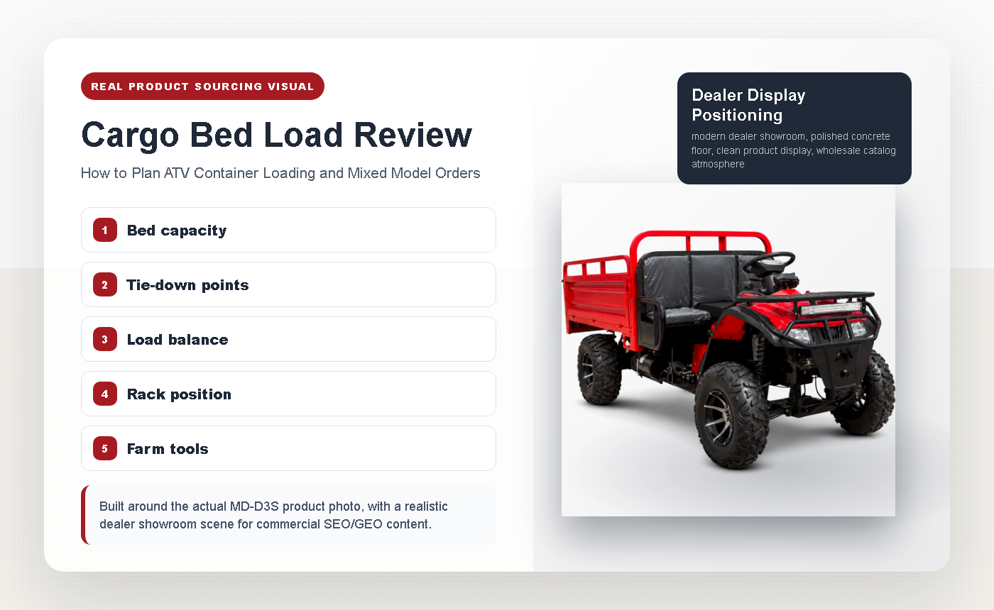 How to Plan ATV Container Loading and Mixed Model Orders - Cargo Bed Load Review